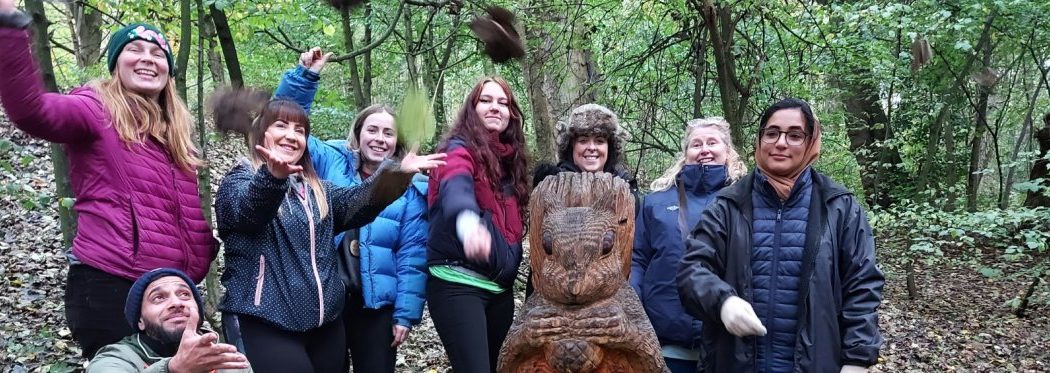 Adults on the forest school level 3 training course